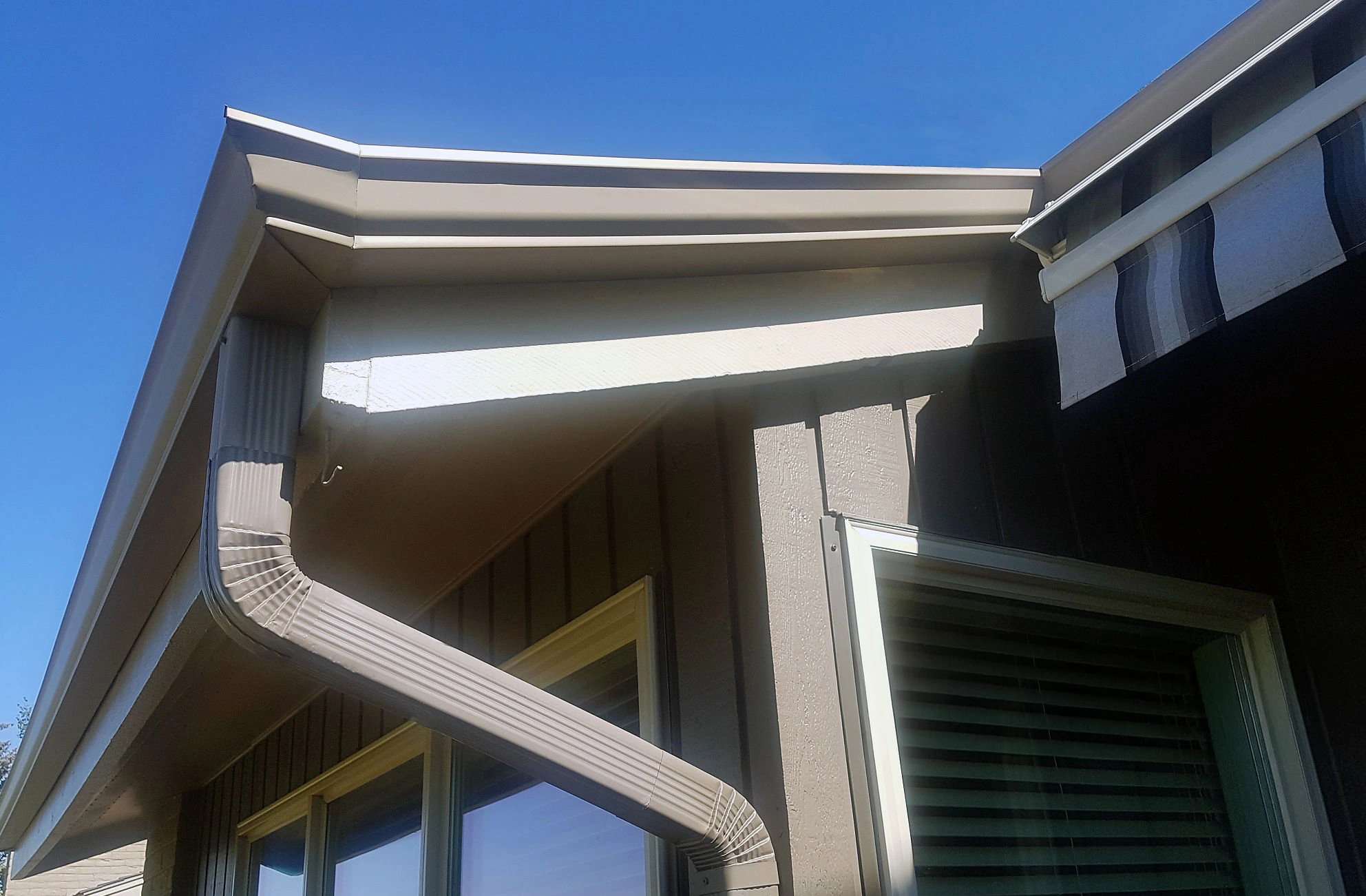 Gutter exterior improvement example
