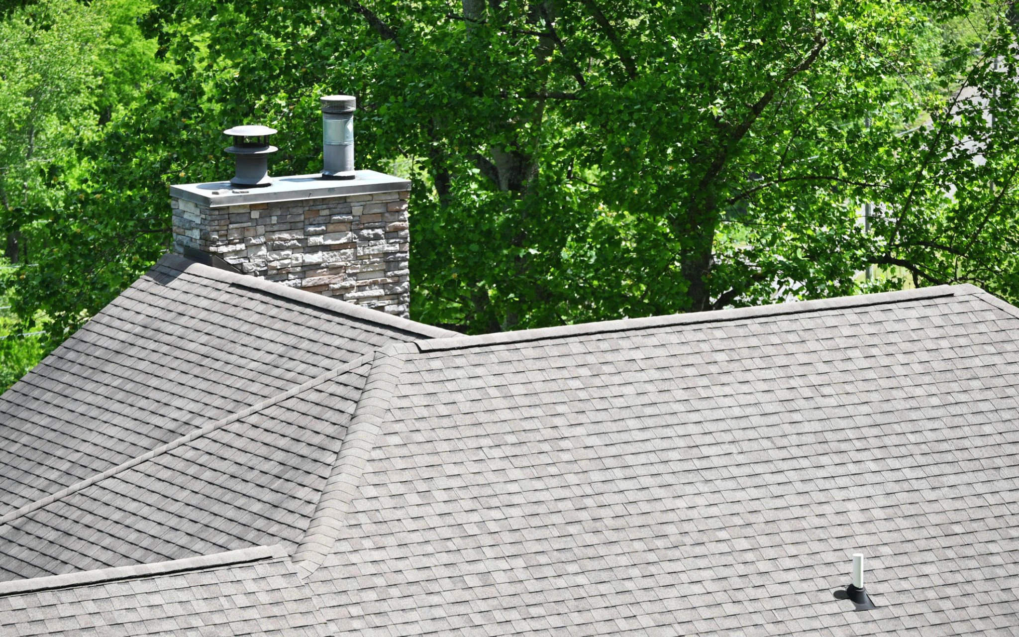 Completed roofing improvement project for a Brookhaven property