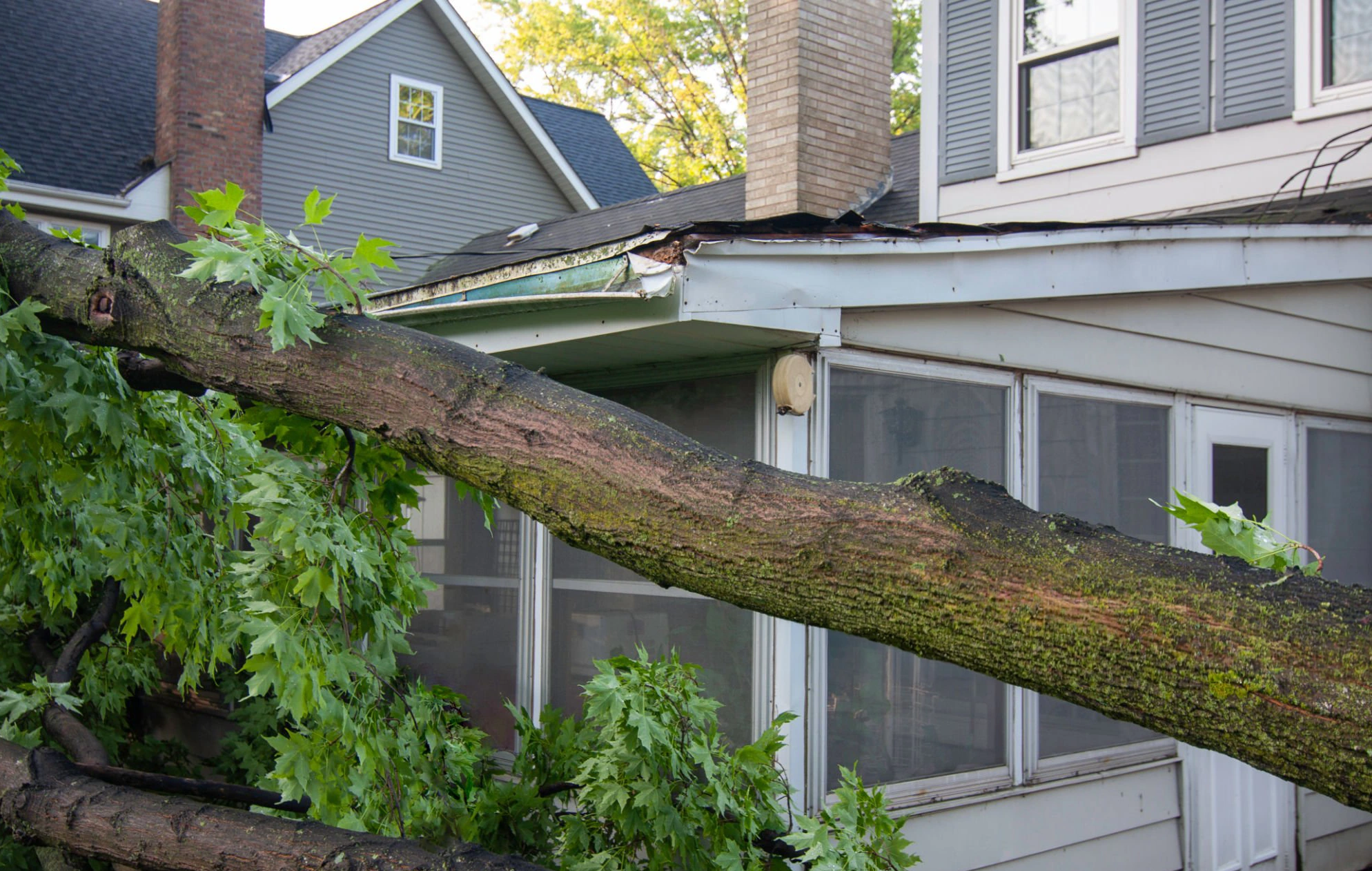 Emergency roof repair New York service for a damaged residential roof
